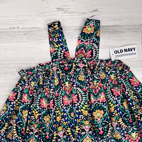 Old Navy Toddler Girls Sundress 2T Multicolor Smocked Floral Print Summer Dress - Picture 3 of 6